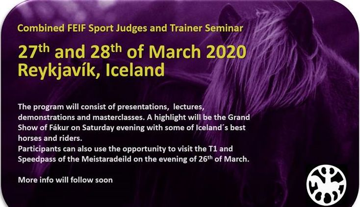 Combined FEIF Sport Judges and Trainer Seminar 2020