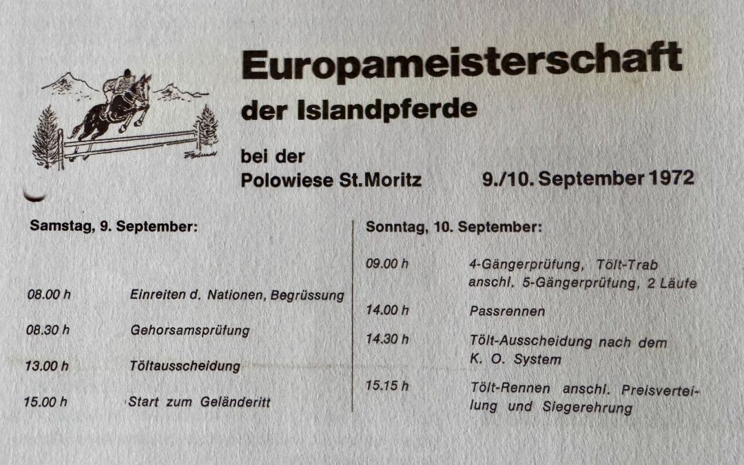 Let’s go back in time – European Championsships 1972 in St. Moritz CH