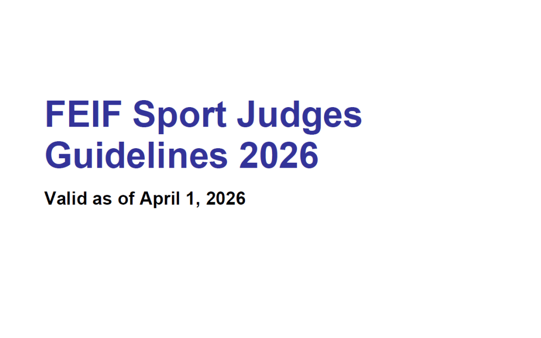 FEIF Sport Judges Guidelines 2026 online